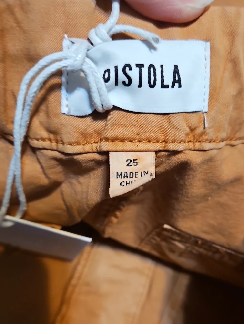 Pistola Berkley High-Rise  Drawstring Hem Cargo Pants in Turmeric-NWT